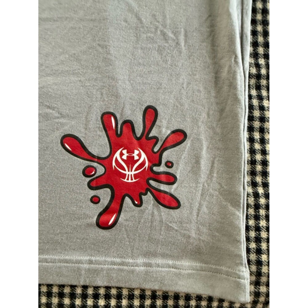 Under Armour Light Gray Burger Graphic Tee with Red and Yellow Accents - Picture 7 of 7